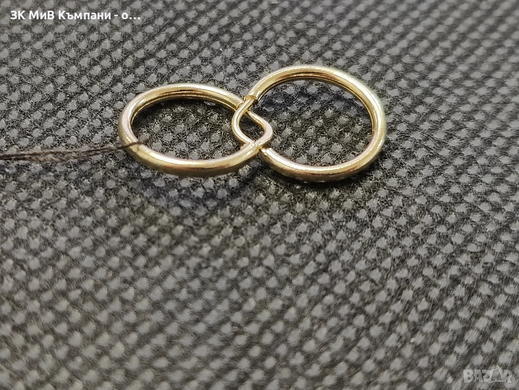 Чисто нови детски обеци 0.68гр-14к, снимка 1