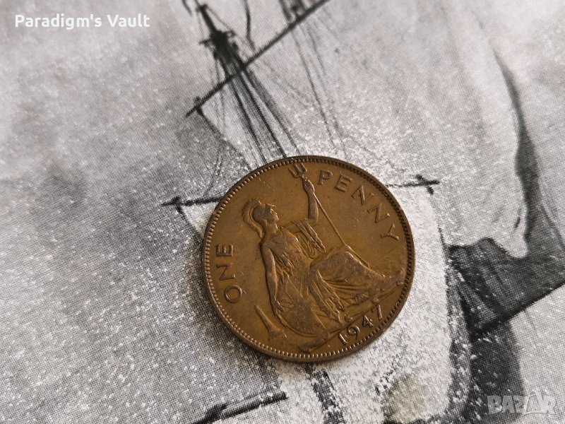 Монета - Великобритания - 1 пени | 1947г., снимка 1