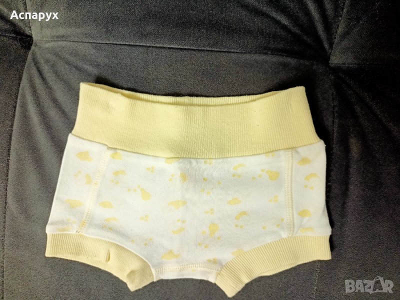 Бебешки памучни къси панталонки с ластик в кръста 0-3 месеца, снимка 1