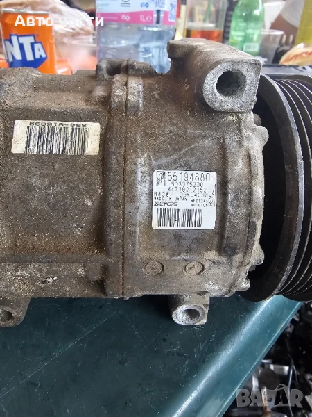 Компресор климатик Fiat Grande Punto 1.2 бензин 65 конски сили 55194880 5 писти, снимка 1