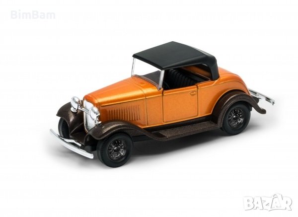 Метална ретро количка Ford Roadster / WELLY OLD TIMER, снимка 1