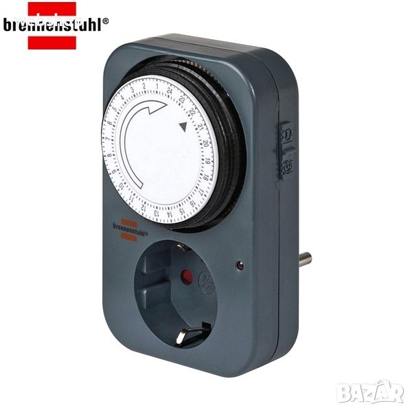 Механичен Таймер за контакт Шуко Brennenstuhl , 220VAC, 16A, 3500W, снимка 1