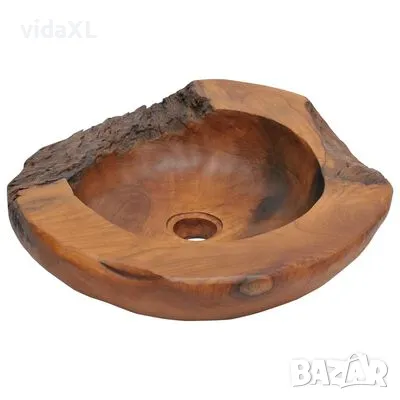 vidaXLL Мивка, тиково дърво масив, 45 см (SKU:243475), снимка 1