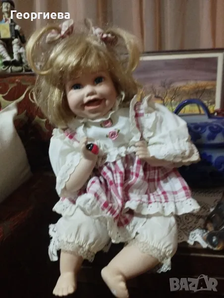 Керамична кукла, седяща , снимка 1