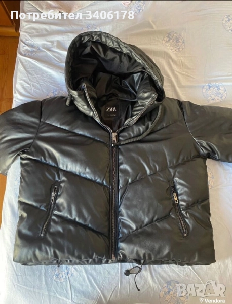 Зимно кожено яке Зара , снимка 1