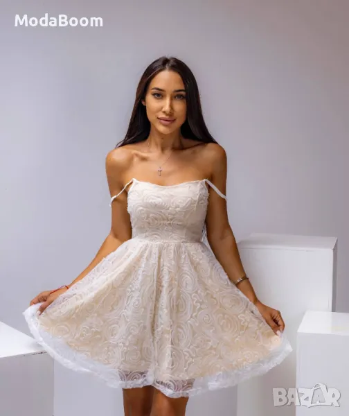 Бяла дамска рокля , снимка 1