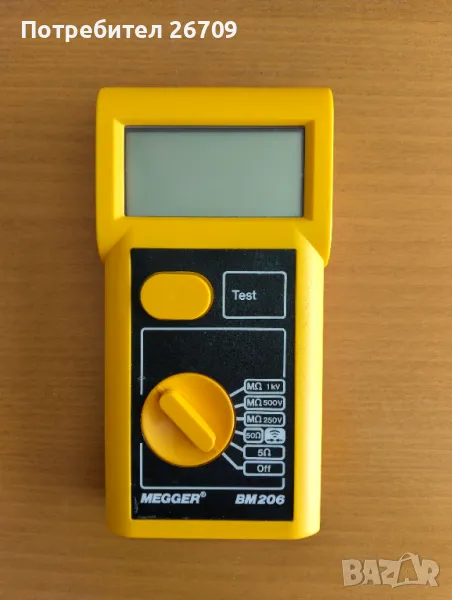 Мегер, тестер изолация Megger BM206, снимка 1