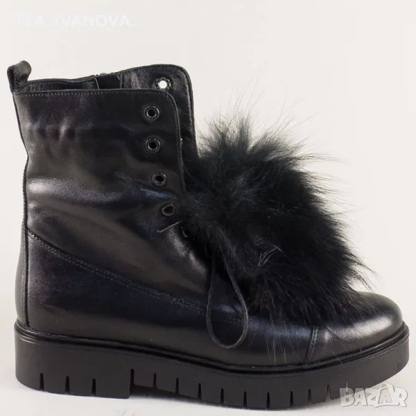 Дамски боти от естествена кожа, снимка 1