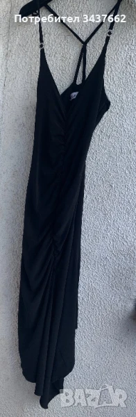 Рокля черна асиметрична, снимка 1