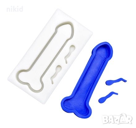 Пенис член и сперматозоиди силиконов молд форма фондан шоколад гипс моминско парти декор, снимка 1