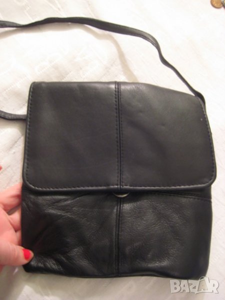 Естествена кожа чанта през  рамо , снимка 1