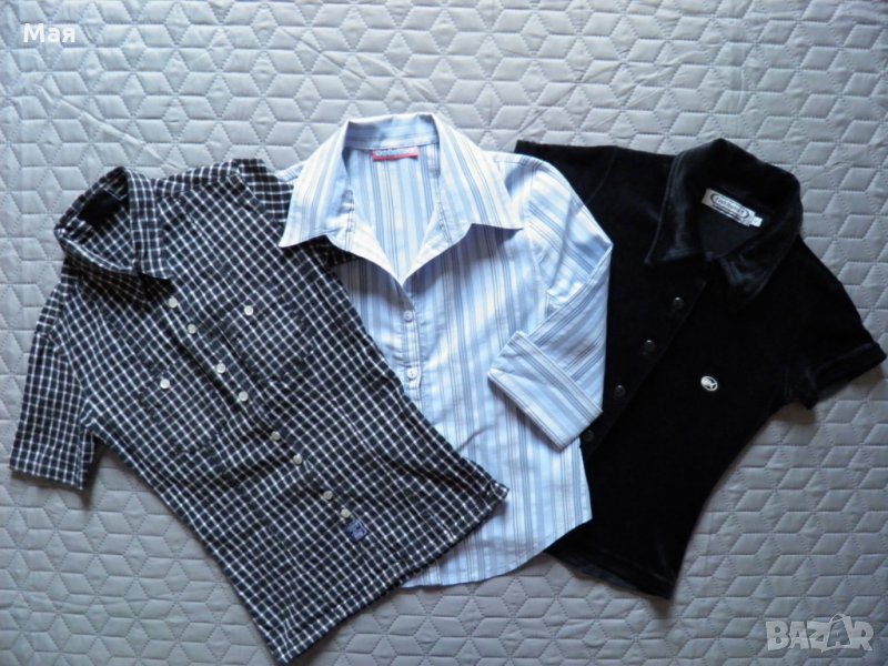 Лот от три дамски ризи с къс ръкав, снимка 1