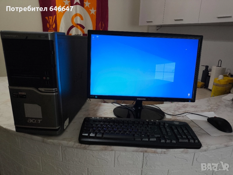 компютър, монитор мишка и клавиатура , снимка 1