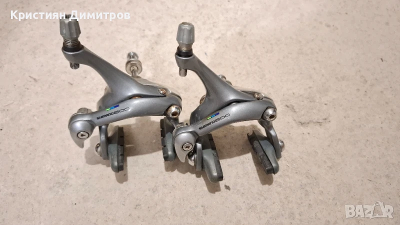 Shimano 600 Tricolor - ретро шосейни спирачки ( челюсти ) и шифтъри, снимка 1