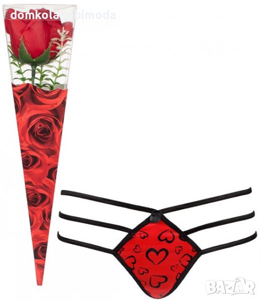 Промопакет Изкуствена роза със прашки, снимка 1