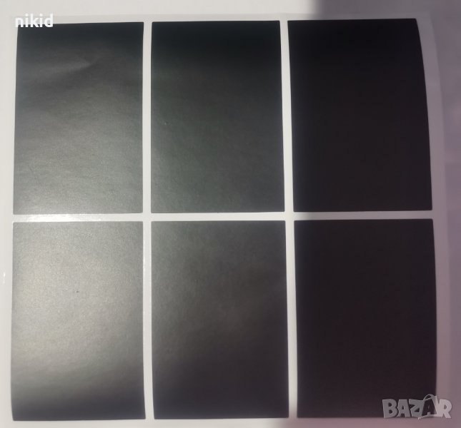 30 правоъгълни Самозалепващи черни Етикети Лепенки Емблеми надпис буркани кутии ръчна водоустойчиви, снимка 1