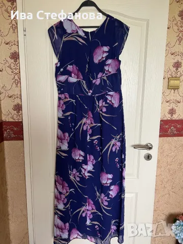 Нова дълга феерична  елегантна рокля флорален принт цветя, снимка 4 - Рокли - 50208435