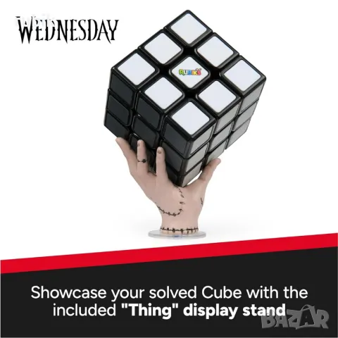 Оригинален магически пъзел Rubik’s Greyscale Wednesday Cube 3x3x3 - С цветни пластини, снимка 5 - Игри и пъзели - 44996562