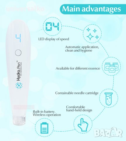 Hydra Pen мезотерапия за коса и кожа, стрии, косопад, акне, целулит Хидро пен, снимка 3 - Козметични уреди - 39669826