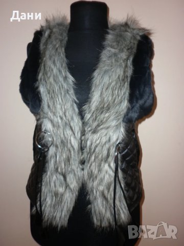 Пухкав елек Amonc -еко кожа, снимка 8 - Елеци - 50686694