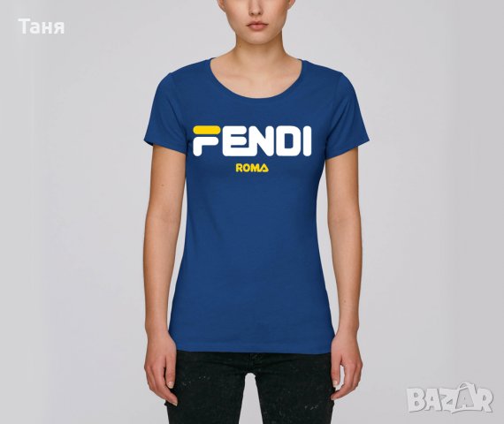  Дамска вталена тениска Fendi реплика 2 цвята и всички размери  , снимка 3 - Тениски - 28647978