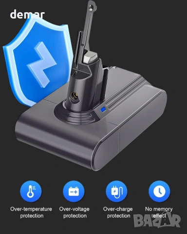 Резервна батерия Waitley 6000mAh за Dyson V7 SV11, с 2 филтъра, снимка 5 - Прахосмукачки - 53530858