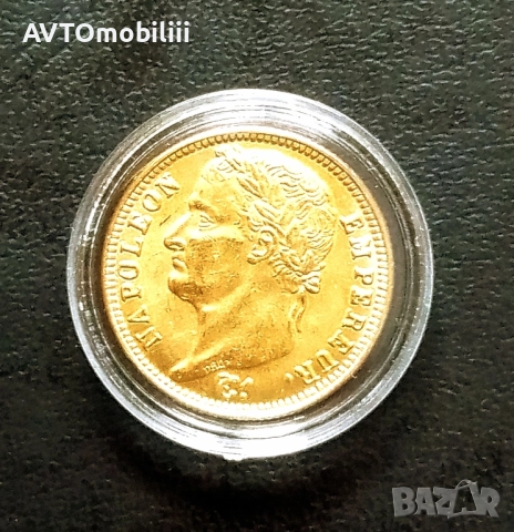 Позлатена монета 20 франка 1809 г Наполеон, снимка 3 - Нумизматика и бонистика - 52304514