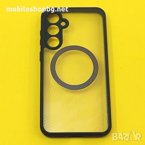 калъф за Samsung Galaxy S23 FE прозрачен твърд с черна рамка MagSafe LUX, снимка 1 - Калъфи, кейсове - 44048794