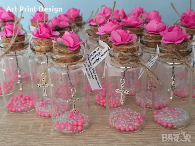 Сувенири Стъкленица за кръщене, рожден ден, юбилей, сватба,погача, снимка 4 - Други - 50595160