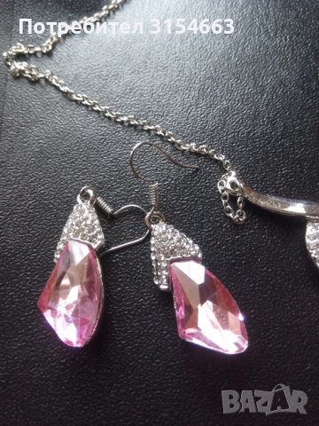  Комплект колие и обеци , снимка 2 - Бижутерийни комплекти - 43415382