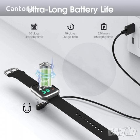 Smartwatch CS201, IP68, спортни ​режими, пулс, сън, SpO2, за Android iPhone, снимка 8 - Смарт гривни - 35653104