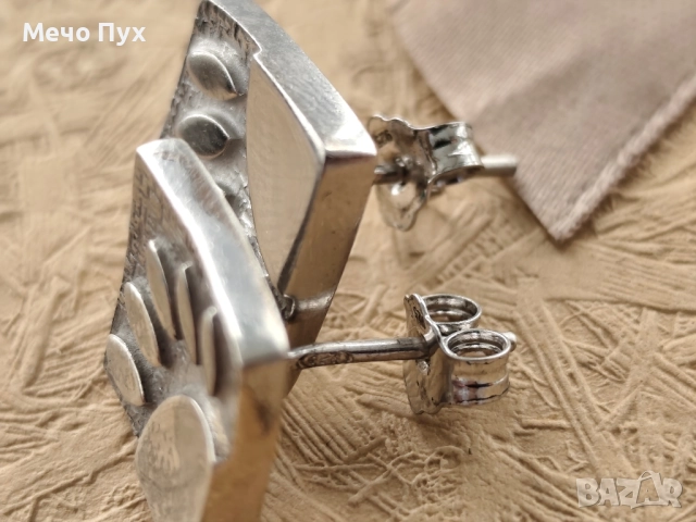 Сребърни обеци (173), снимка 6 - Обеци - 52412156