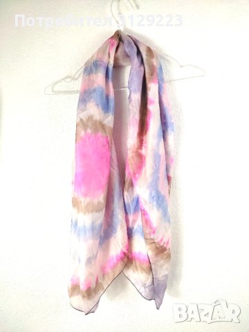 Silk scarf 140x100 cm nr. C19, снимка 3 - Шалове - 40597397