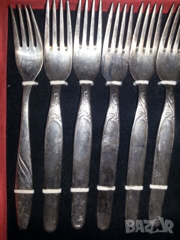 Solingen / Солинген оригинални посребрени прибори : 6 ножа и 5 вилици, тежки, солидни, снимка 10 - Други ценни предмети - 33821086