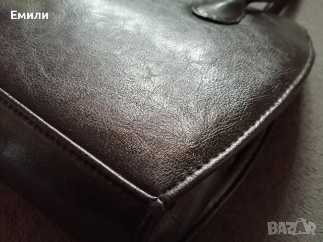 Голяма дамска кожена чанта в черен цвят - подарък при поръчка над 14 лв , снимка 8 - Чанти - 43689829