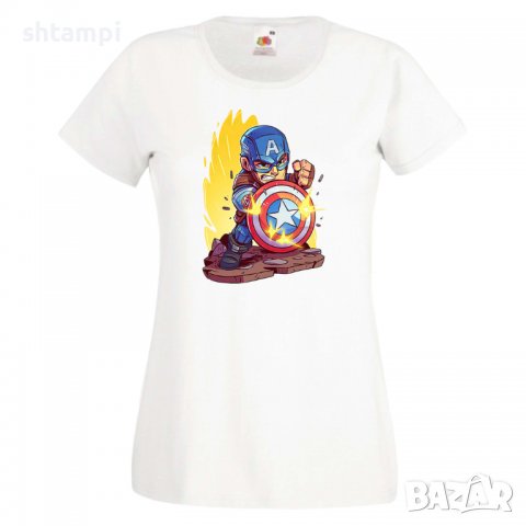Дамска тениска Marvel Captain America 2 Игра,Изненада,Подарък,Геймър,, снимка 3 - Тениски - 36740956