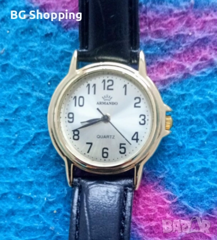 Елегантен дамски часовник с кожена каишка