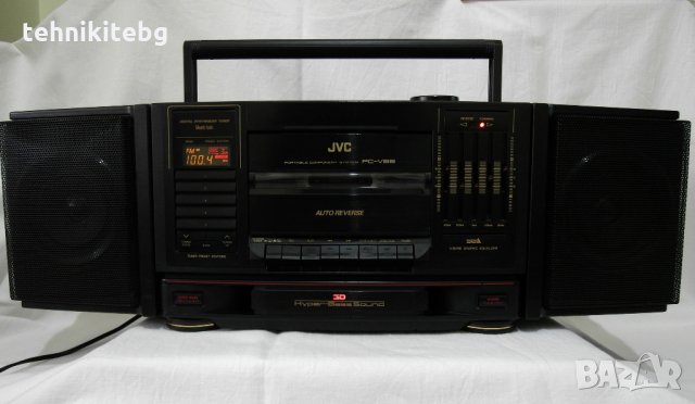 ⭐⭐⭐ █▬█ █ ▀█▀ ⭐⭐⭐ JVC PC-V66 - рядък ретро гетобластер с цифров тунер, 3D звук, Hyper-Bass Sound