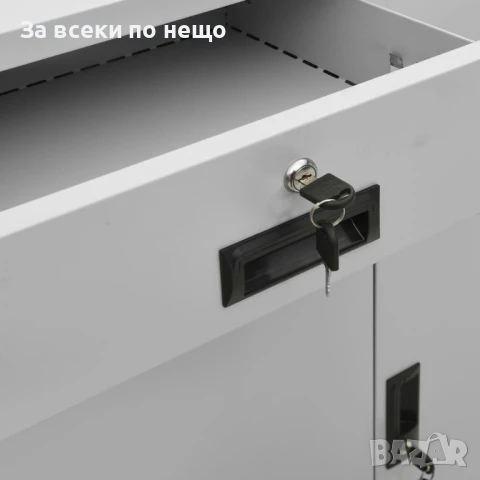 Офис шкаф, светлосив, 90x40x102 см, стомана Код P1060, снимка 7 - Шкафове - 51398824