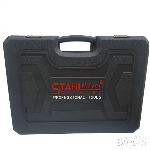 НОВ УСИЛЕН МОДЕЛ Немски куфар с инструменти 172ч Stahl Mayer Гедоре с 3бр тресчотка, снимка 4 - Гедорета - 33674174