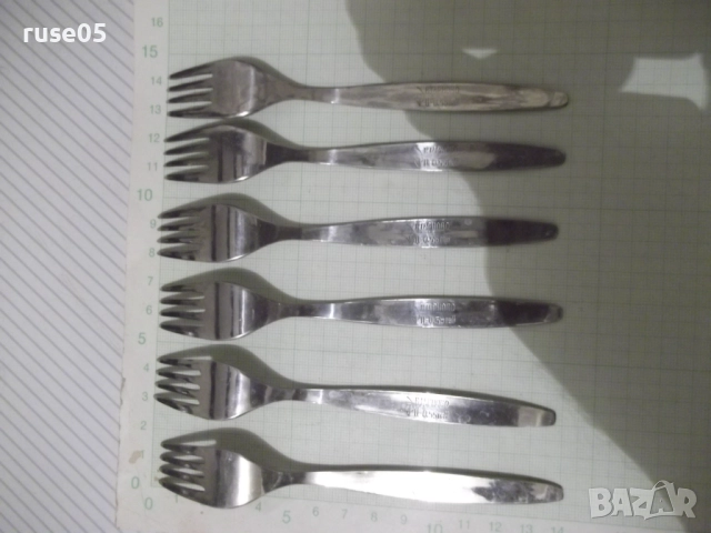 Лот от 6 бр. вилици от "☭ В.Търново" от соца нови, снимка 5 - Прибори за хранене, готвене и сервиране - 52515115