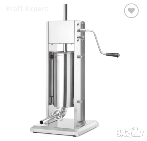 Професионална Вертикална пълначка за наденици и колбаси 5 L – неръждаема стомана, двускоростна, снимка 5 - Други инструменти - 52303805