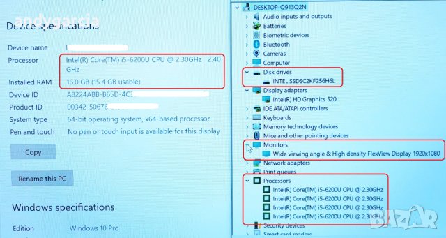  Lenovo ThinkPad T460 - НА ЧАСТИ, дефектен дисплей всичко работи, снимка 7 - Лаптопи за работа - 42987179