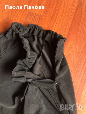 Черен еластичен дамски панталон, снимка 3 - Панталони - 34731792