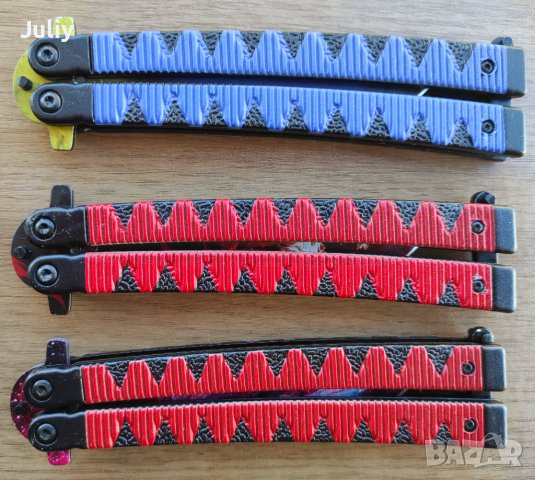 Сгъваем нож пеперуда - 2 цвята, снимка 3 - Ножове - 39189886