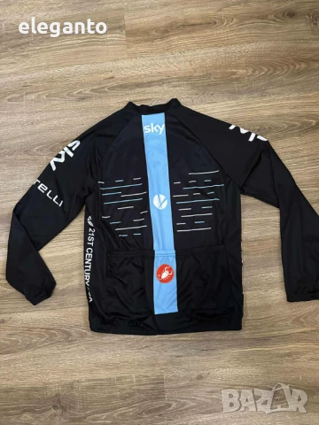 Мъжко ВЕЛО МТБ Джърси CASTELLI Team Sky UV50+  Long sleeve , L/XL размер , снимка 8 - Спортни дрехи, екипи - 50850121