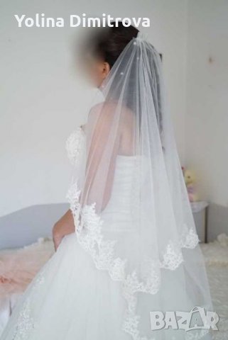Сватбена рокля, воал и чанта, снимка 3 - Сватбени рокли - 27855228