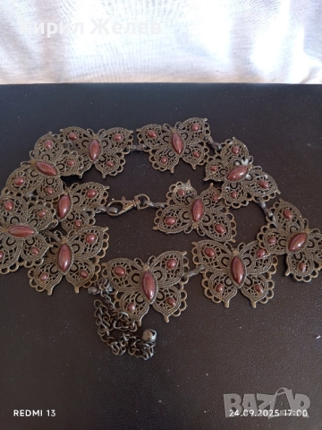 Дамски колан ПЕПЕРУДИ за ХЕНД МЕЙД ФИЛИГРАННА ИЗРАБОТКА с ИНКРУСТИРАНИ КАМЪНИ 51382, снимка 7 - Колани - 51823662