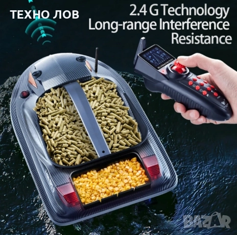 ЛОДКА ЗА ЗАХРАНКА HJ817 GPS, Li-Ion батерия, гласово дистанцонно , снимка 9 - Такъми - 51675519