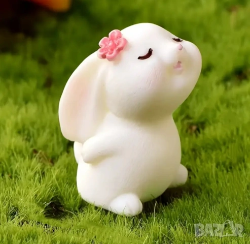 Молд зайче с цвете (4)